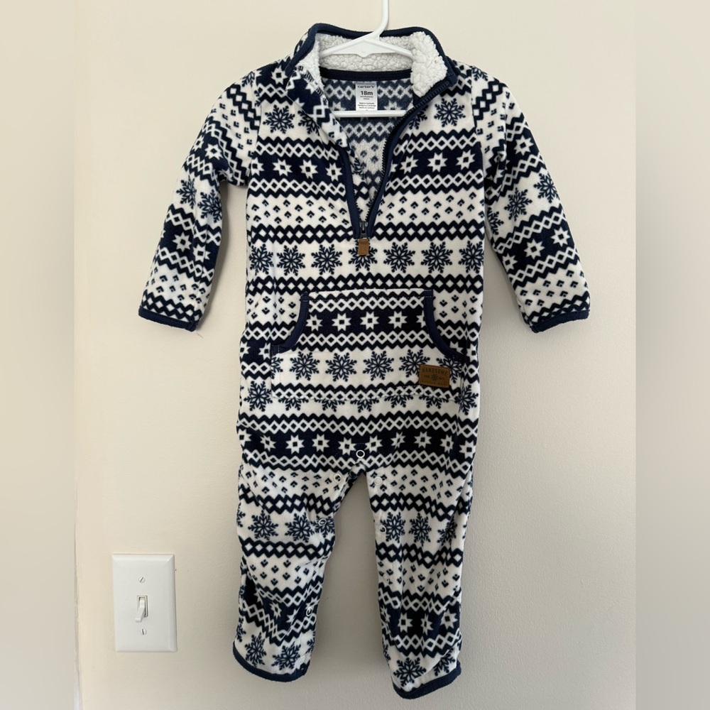 CARTERS Infant Boy's Fair Isle French Terry Jumpsuit